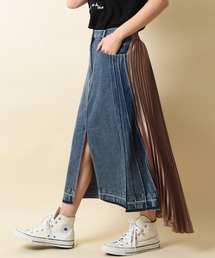 INTERPLANET | 【DOLLUPOOPS】プリーツドッキングデニムスカート(スカート)