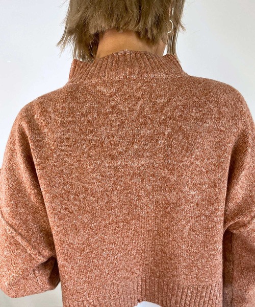 MLI'A（エムリア）の「ZIP付ショート丈ブロークンニット（ニット/セーター・レディース・ナチュラル/ブルー/イエロー系その他/オレンジ・M）」の10枚目の写真