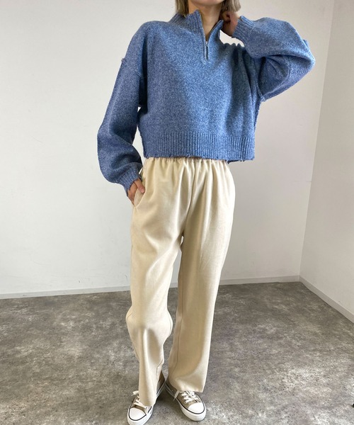 MLI'A（エムリア）の「ZIP付ショート丈ブロークンニット（ニット/セーター・レディース・ナチュラル/ブルー/イエロー系その他/オレンジ・M）」の12枚目の写真