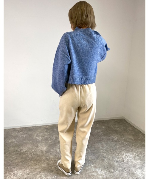 MLI'A（エムリア）の「ZIP付ショート丈ブロークンニット（ニット/セーター・レディース・ナチュラル/ブルー/イエロー系その他/オレンジ・M）」の7枚目の写真