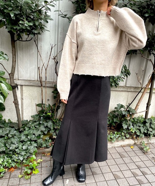 MLI'A（エムリア）の「ZIP付ショート丈ブロークンニット（ニット/セーター・レディース・ナチュラル/ブルー/イエロー系その他/オレンジ・M）」の22枚目の写真