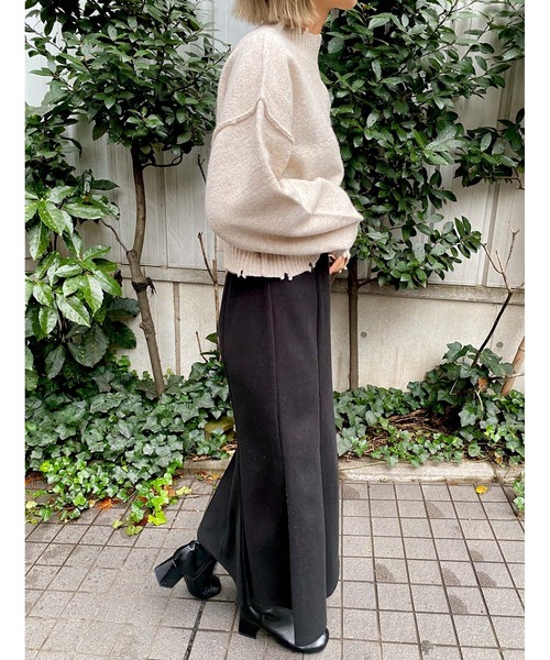 MLI'A（エムリア）の「ZIP付ショート丈ブロークンニット（ニット/セーター・レディース・ナチュラル/ブルー/イエロー系その他/オレンジ・M）」の16枚目の写真