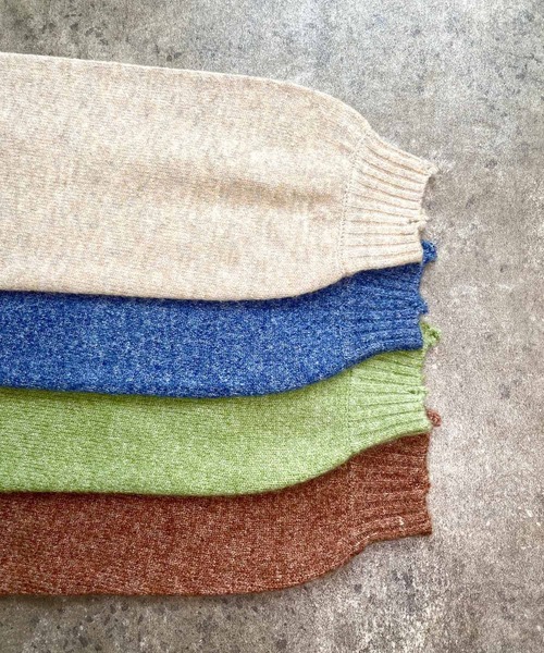 MLI'A（エムリア）の「ZIP付ショート丈ブロークンニット（ニット/セーター・レディース・ナチュラル/ブルー/イエロー系その他/オレンジ・M）」の6枚目の写真