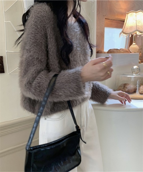 MAISON DE THERESE(メゾン ド テレーズ)の「ふんわりクルーネック ニットトップス(ニット/セーター・レディース・ブラック/グレー/ピンク/ホワイト/モカ・FREE)」の9枚目の写真
