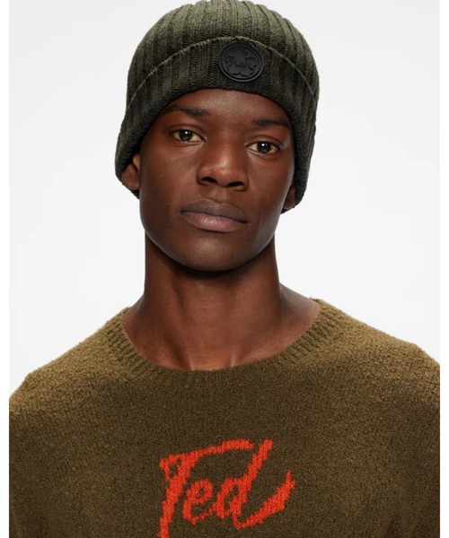 Ted Baker(テッドベーカー)の「TOLTON メリノウール ニットキャップ/ビーニー(ニットキャップ/ビーニー・メンズ・グリーン/ダークグレー・O/S)」の5枚目の写真