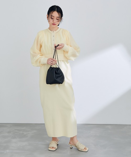 ADAM ET ROPE'（アダムエロペ）の「【WEB限定】カラー巾着バッグ（ハンドバッグ・レディース・ブラック/ベージュ/ブルー/グリーン・FREE）」の17枚目の写真