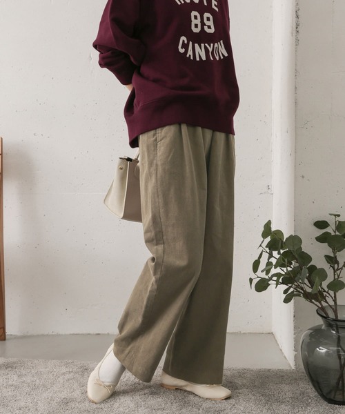 URBAN RESEARCH DOORS（アーバンリサーチドアーズ）の「コーデュロイイージーパンツ（その他パンツ・レディース・チャコールグレー/ライトグレー/ベージュ・ONE）」の17枚目の写真