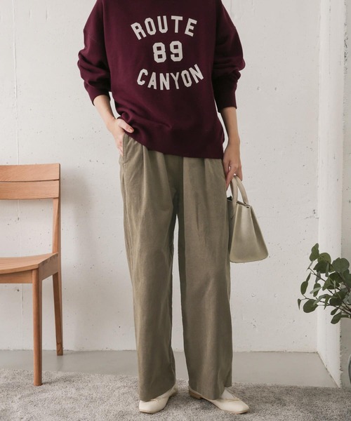 URBAN RESEARCH DOORS（アーバンリサーチドアーズ）の「コーデュロイイージーパンツ（その他パンツ・レディース・チャコールグレー/ライトグレー/ベージュ・ONE）」の18枚目の写真