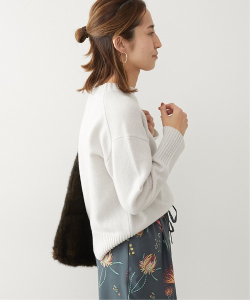FRAMeWORK（フレームワーク）の「Biagioli ウールカシミヤクループルオーバー◆（ニット/セーター・レディース・バーガンディー/ライトグレー/イエロー/ブルー・FREE）」の5枚目の写真