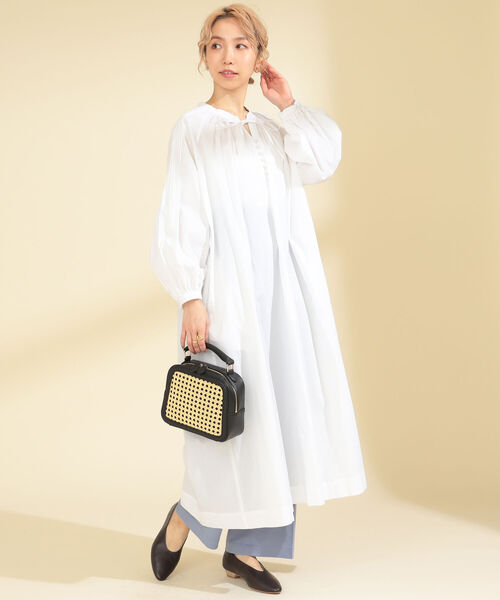 Ray BEAMS(レイビームス)の「Ray BEAMS / カゴメ 編み バッグ(トートバッグ・レディース・グリーン/ブラック・ONE SIZE)」の3枚目の写真