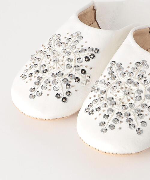 Fatima morocco(ファティマモロッコ)の「<Fatima Morocco>スパンコール バブーシュ(ルームシューズ/スリッパ・レディース・ホワイト/シルバー/ゴールド・FREE)」の8枚目の写真