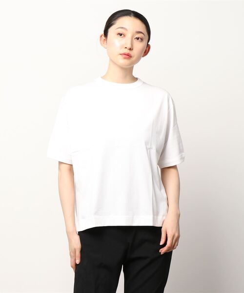 handvaerk(ハンドバーク)の「HANDVAERK/ハンドバーグ 60/2 クルーネックショートスリーブTEE CREW NECK SHORTSLEEVE TEE #6115(Tシャツ/カットソー・レディース・ホワイト/ブラック/サックスブルー・S)」の12枚目の写真