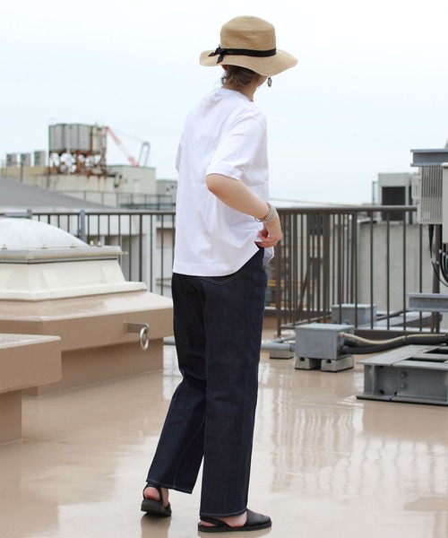 handvaerk(ハンドバーク)の「HANDVAERK/ハンドバーグ 60/2 クルーネックショートスリーブTEE CREW NECK SHORTSLEEVE TEE #6115(Tシャツ/カットソー・レディース・ホワイト/ブラック/サックスブルー・S)」の11枚目の写真