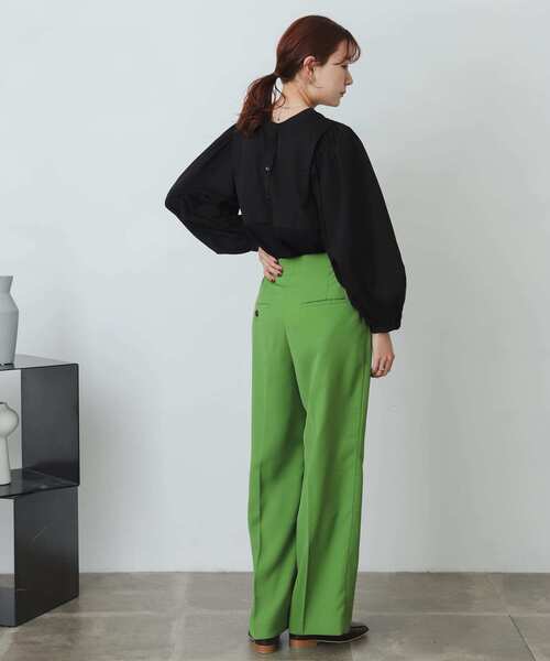 SENSE OF PLACE by URBAN RESEARCH（センスオブプレイスバイアーバンリサーチ）の「ボリュームスリーブドッキングトップ（Tシャツ/カットソー・レディース・ブラック/オフホワイト・ONE）」の14枚目の写真