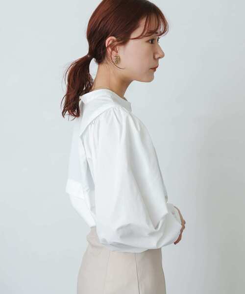 SENSE OF PLACE by URBAN RESEARCH（センスオブプレイスバイアーバンリサーチ）の「ボリュームスリーブドッキングトップ（Tシャツ/カットソー・レディース・ブラック/オフホワイト・ONE）」の18枚目の写真