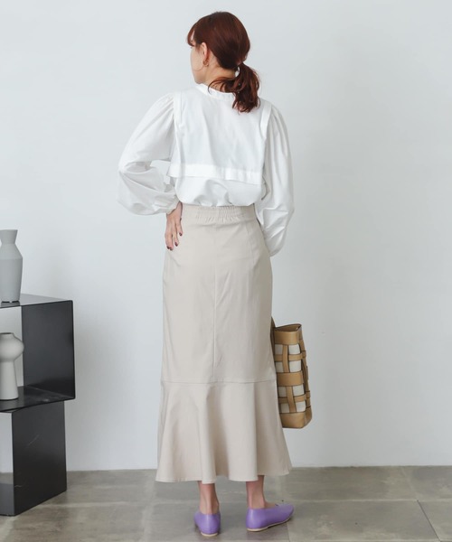 SENSE OF PLACE by URBAN RESEARCH（センスオブプレイスバイアーバンリサーチ）の「ボリュームスリーブドッキングトップ（Tシャツ/カットソー・レディース・ブラック/オフホワイト・ONE）」の16枚目の写真