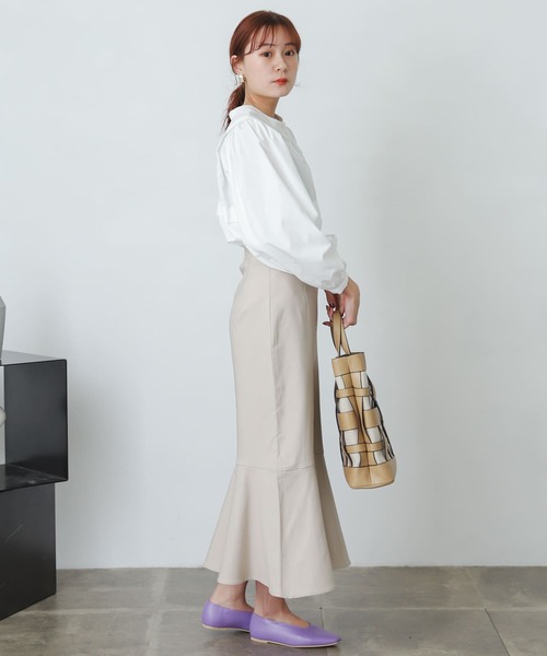 SENSE OF PLACE by URBAN RESEARCH（センスオブプレイスバイアーバンリサーチ）の「ボリュームスリーブドッキングトップ（Tシャツ/カットソー・レディース・ブラック/オフホワイト・ONE）」の9枚目の写真