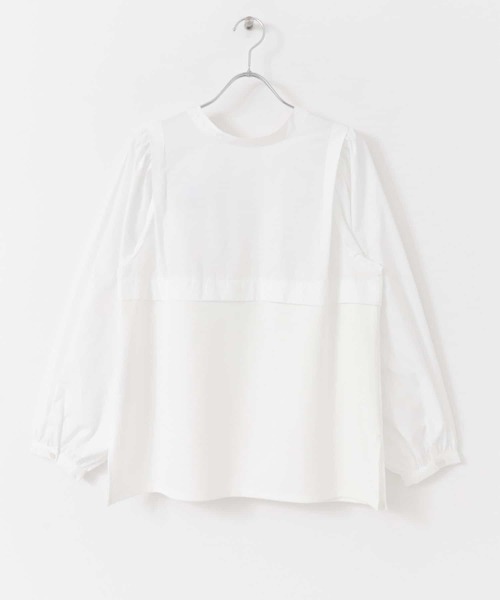 SENSE OF PLACE by URBAN RESEARCH（センスオブプレイスバイアーバンリサーチ）の「ボリュームスリーブドッキングトップ（Tシャツ/カットソー・レディース・ブラック/オフホワイト・ONE）」の17枚目の写真