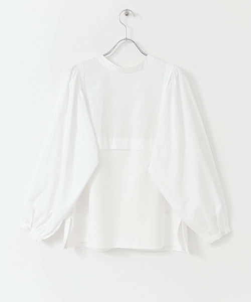 SENSE OF PLACE by URBAN RESEARCH（センスオブプレイスバイアーバンリサーチ）の「ボリュームスリーブドッキングトップ（Tシャツ/カットソー・レディース・ブラック/オフホワイト・ONE）」の10枚目の写真