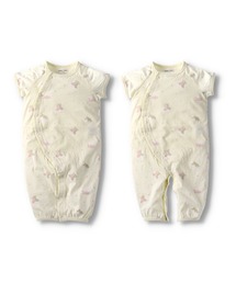 うさぎ＆雲柄肌着付き半袖2WAYオール