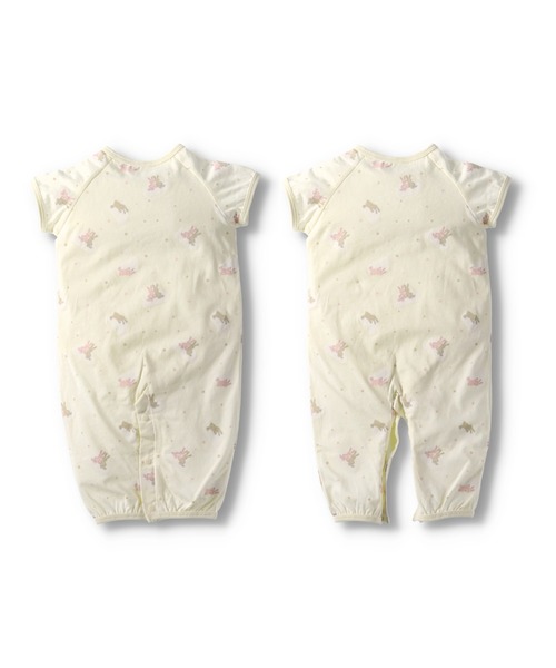 BRANSHES（ブランシェス）の「うさぎ＆雲柄肌着付き半袖2WAYオール（ロンパース・キッズ・ピンク/アイボリー・フリー）」の15枚目の写真