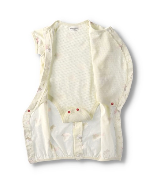 BRANSHES（ブランシェス）の「うさぎ＆雲柄肌着付き半袖2WAYオール（ロンパース・キッズ・ピンク/アイボリー・フリー）」の18枚目の写真