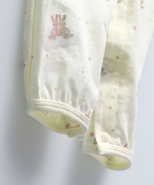 BRANSHES（ブランシェス）の「うさぎ＆雲柄肌着付き半袖2WAYオール（ロンパース・キッズ・ピンク/アイボリー・フリー）」の8枚目の写真