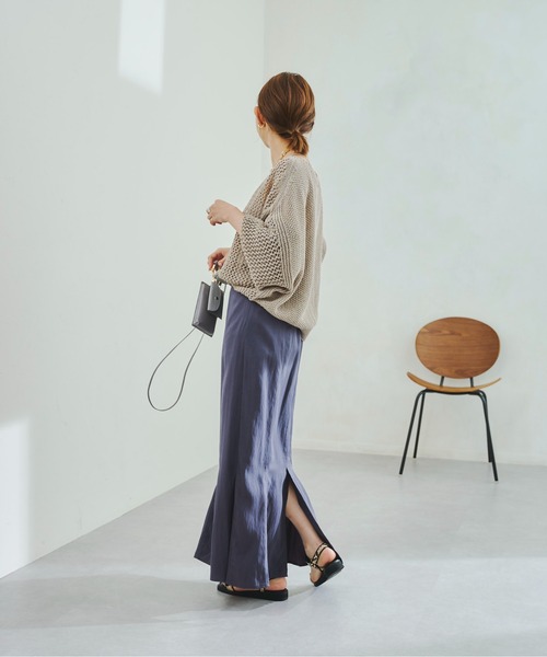 DouDou（ドゥドゥ）の「メッシュプルオーバー（ニット/セーター・レディース・オフホワイト/グレイッシュベージュ/バイオレット/ピンク・FREE）」の20枚目の写真