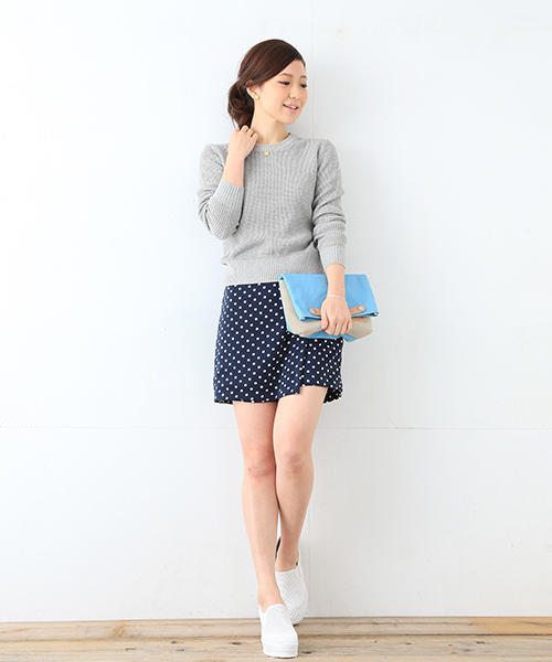 B:MING by BEAMS（ビーミングバイビームス）の「★2 ビーミング by ビームス / ワッフル編みプルオーバー（ニット/セーター・レディース・オフホワイト/トップグレー/ターコイズブルー/オレンジ・ONE SIZE）」の6枚目の写真