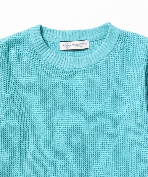 B:MING by BEAMS（ビーミングバイビームス）の「★2 ビーミング by ビームス / ワッフル編みプルオーバー（ニット/セーター・レディース・オフホワイト/トップグレー/ターコイズブルー/オレンジ・ONE SIZE）」の21枚目の写真