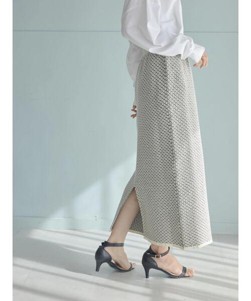 AMERICAN HOLIC(アメリカンホリック)の「ジャガードニットスカート(スカート・レディース・アイボリー・L/S/M)」の2枚目の写真