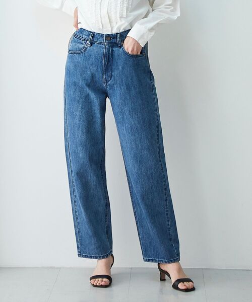 le.coeur blanc（ルクールブラン）の「デニムハイウエストパンツ（デニムパンツ・レディース・ネイビー/ブルー・38/36）」の18枚目の写真