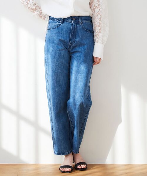 le.coeur blanc（ルクールブラン）の「デニムハイウエストパンツ（デニムパンツ・レディース・ネイビー/ブルー・38/36）」の19枚目の写真