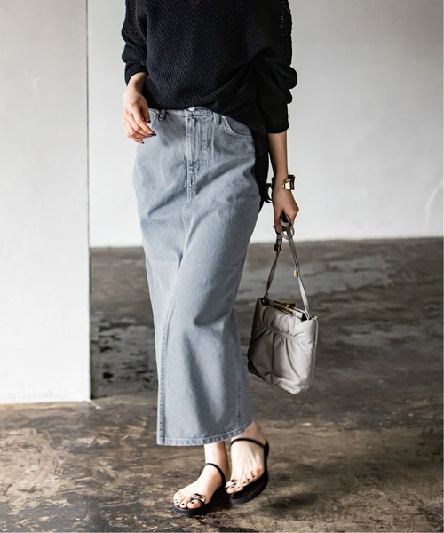 Noble（ノーブル）の「《追加》【WRANGLER】別注DENIMスカート◆（デニムスカート・レディース・ネイビー/グレー・SMALL/X-SMALL）」の2枚目の写真