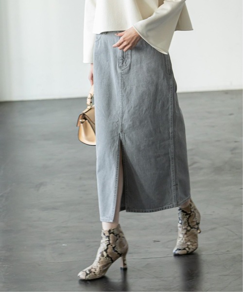 Noble（ノーブル）の「《追加》【WRANGLER】別注DENIMスカート◆（デニムスカート・レディース・ネイビー/グレー・SMALL/X-SMALL）」の3枚目の写真
