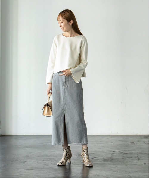 Noble（ノーブル）の「《追加》【WRANGLER】別注DENIMスカート◆（デニムスカート・レディース・ネイビー/グレー・SMALL/X-SMALL）」の5枚目の写真