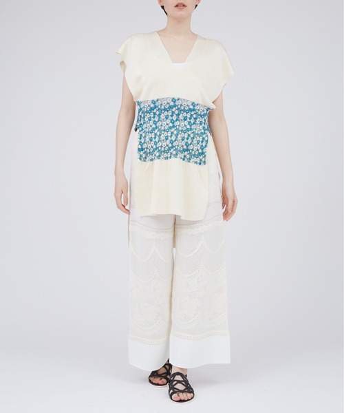 TAN（タン）の「TAN FLORAL PATTERNED LACY PANTS（その他パンツ 