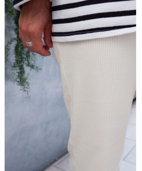 MANASTASH(マナスタッシュ)の「MANASTASH/マナスタッシュ W's RIB FLARE PANTS ウィメンズリブフレアパンツ(その他パンツ・レディース・ブラック/アイボリー/ミント・MEDIUM)」の7枚目の写真