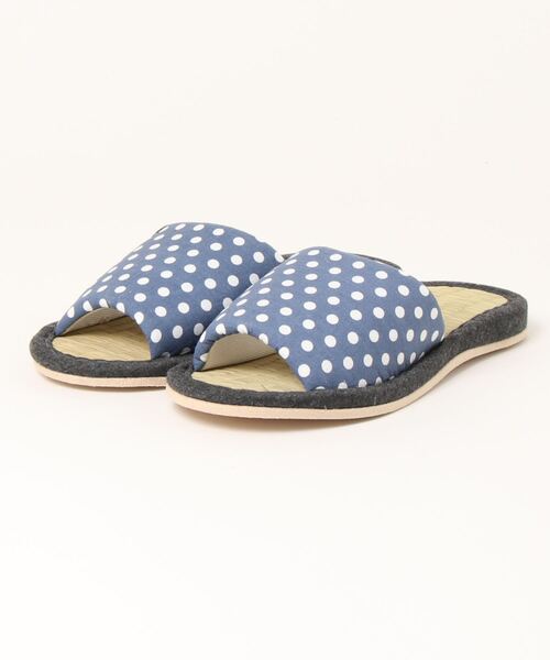 DONOBAN（ドノバン）の「ドット畳スリッパ[E]（その他シューズ・レディース・ホワイト/ブルー・ONESIZE）」の5枚目の写真