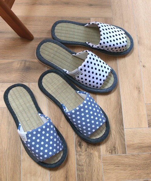 DONOBAN（ドノバン）の「ドット畳スリッパ[E]（その他シューズ・レディース・ホワイト/ブルー・ONESIZE）」の18枚目の写真
