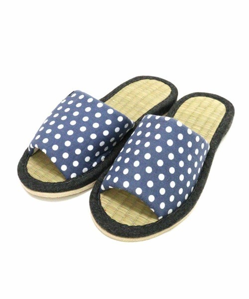 DONOBAN（ドノバン）の「ドット畳スリッパ[E]（その他シューズ・レディース・ホワイト/ブルー・ONESIZE）」の7枚目の写真