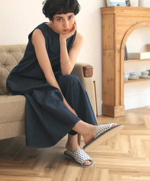 DONOBAN（ドノバン）の「ドット畳スリッパ[E]（その他シューズ・レディース・ホワイト/ブルー・ONESIZE）」の16枚目の写真