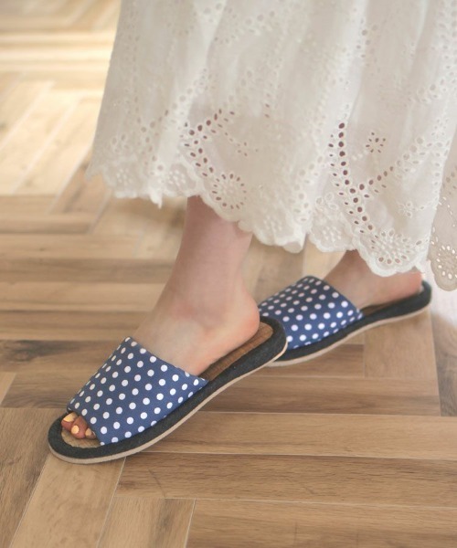 DONOBAN（ドノバン）の「ドット畳スリッパ[E]（その他シューズ・レディース・ホワイト/ブルー・ONESIZE）」の14枚目の写真