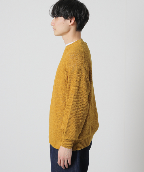 セール】【j.s.homestead】LINEN MIX TAPE YARN クルーネックニット