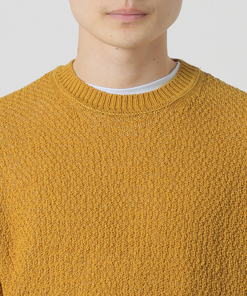 セール】【j.s.homestead】LINEN MIX TAPE YARN クルーネックニット