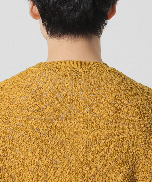 JOURNAL STANDARD J.S HOMESTEAD(ジャーナルスタンダードホームステッド)の「【j.s.homestead】LINEN MIX TAPE YARN クルーネックニット(ニット/セーター・メンズ・ライトホワイト/イエロー/ブラック系その他・MEDIUM/LARGE)」の9枚目の写真