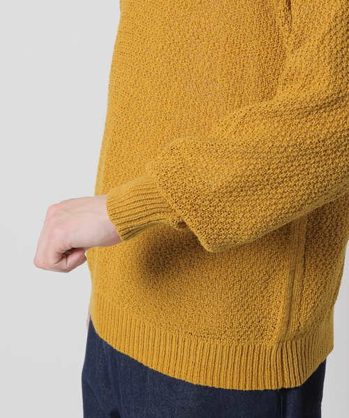 JOURNAL STANDARD J.S HOMESTEAD(ジャーナルスタンダードホームステッド)の「【j.s.homestead】LINEN MIX TAPE YARN クルーネックニット(ニット/セーター・メンズ・ライトホワイト/イエロー/ブラック系その他・MEDIUM/LARGE)」の11枚目の写真