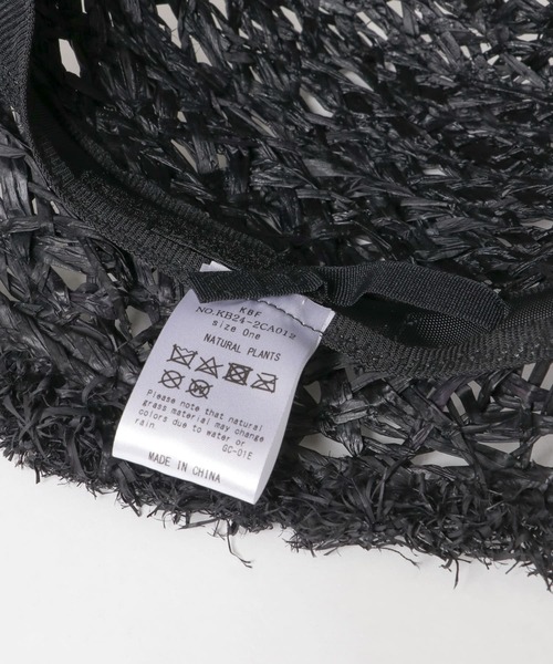 KBF（ケイビーエフ）の「ラフィアフリンジバケットHAT（ハット・レディース・ブラック/ナチュラル・ONE）」の9枚目の写真