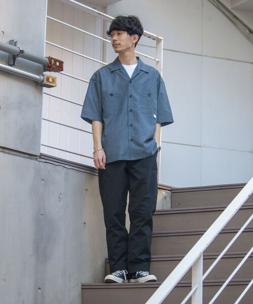 GLOSTER（グロスター）の「【WORK ABOUT/ワークアバウト】TROPICAL SHIRT トロピカルオープンカラーシャツ（シャツ/ブラウス・メンズ・キナリ/ブラック/グリーン/グレイッシュブルー・MEDIUM/LARGE）」の10枚目の写真