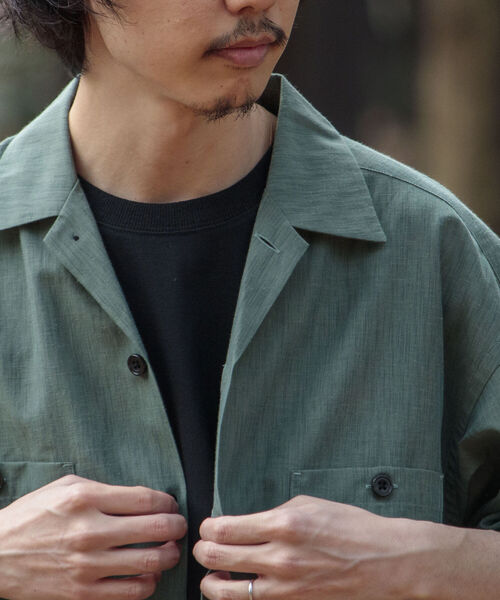 GLOSTER（グロスター）の「【WORK ABOUT/ワークアバウト】TROPICAL SHIRT トロピカルオープンカラーシャツ（シャツ/ブラウス・メンズ・キナリ/ブラック/グリーン/グレイッシュブルー・MEDIUM/LARGE）」の12枚目の写真